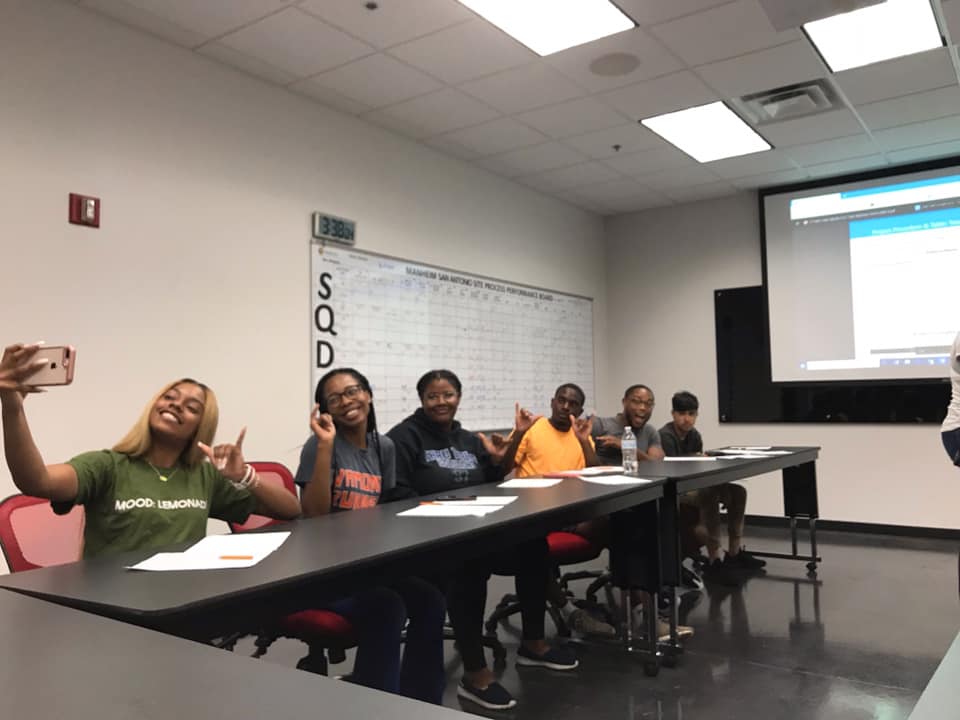 Meet our UTSA mentors, and members of NSBE collegiate chapter. These mentors are Engineer majors. They all help us weekly on driving, inventory, and any additional support we need!